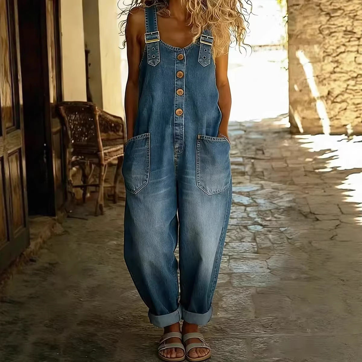 The Léonie Relaxed Denim Jumpsuit & Dungarees