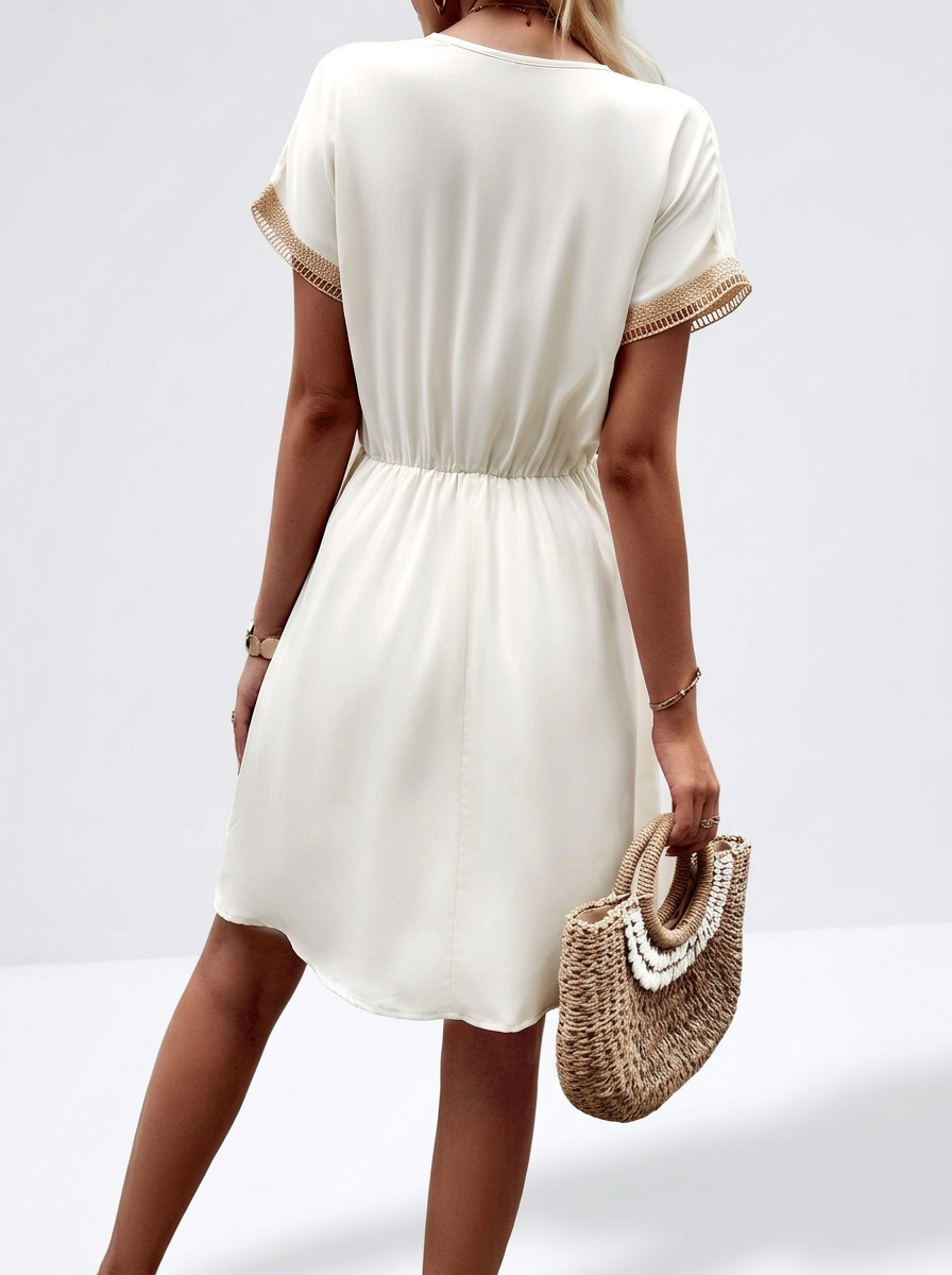 Boho V-Neck Lace Summer Dress - Flowy Beach Holiday Mini | Léa