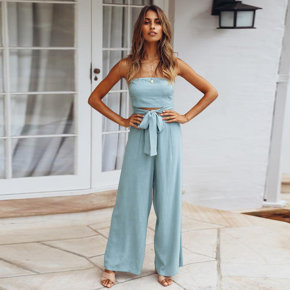 Tie-Waist Summer Jumpsuit | Chantal