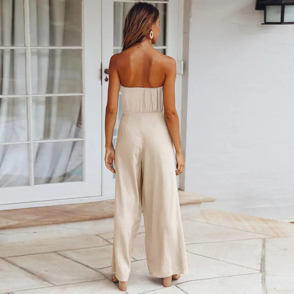 Tie-Waist Summer Jumpsuit | Chantal