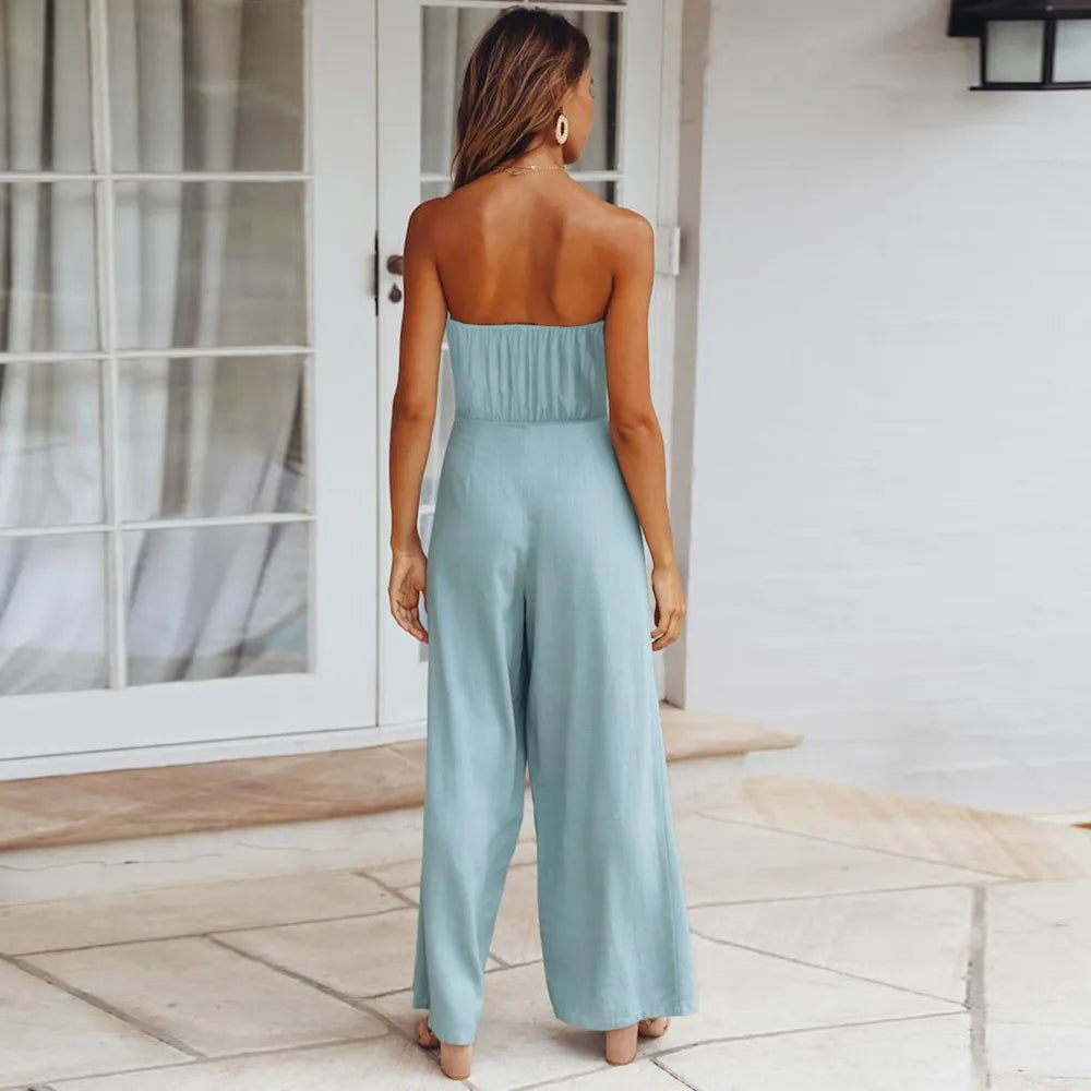 Tie-Waist Summer Jumpsuit | Chantal