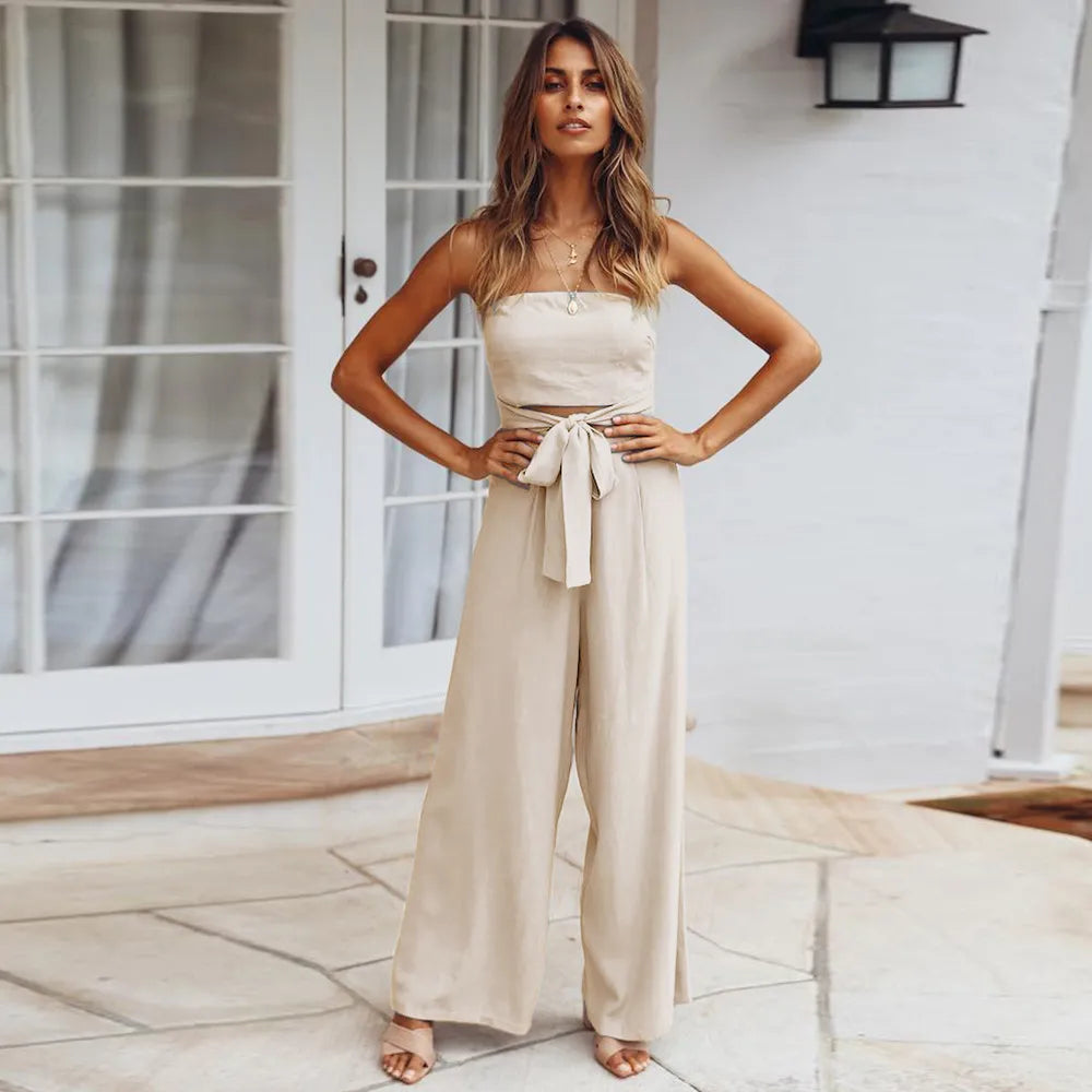 Tie-Waist Summer Jumpsuit | Chantal